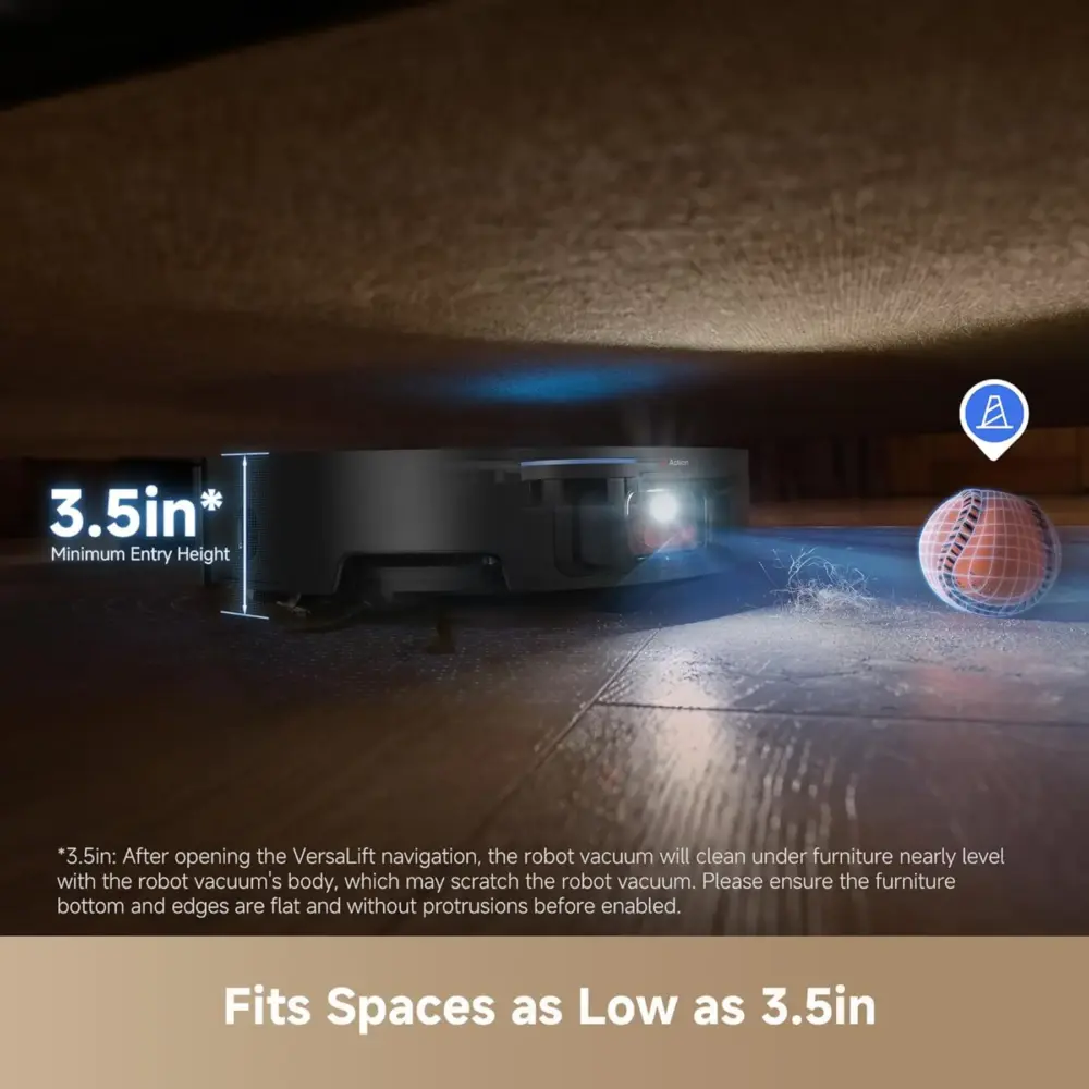 X50 Ultra Robot Vacuum and Mop - Halloween Limited time 10% discount Auto-Empty and Mop Self-Cleaning, 20,000Pa Suction, Obstacle Avoidance and 360° Navigation, Corner to Edge Deep Cleaning, Detangling Brush - Image 6