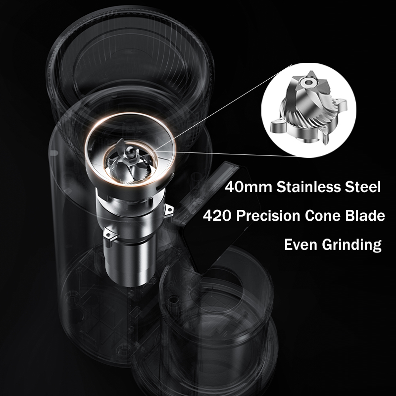 Petrus Coffee Grinder Metal Body For 51/58MM Portafilter With 30 Precise Grind Settings Espresso Drip Percolator French Press American Coffee Machine