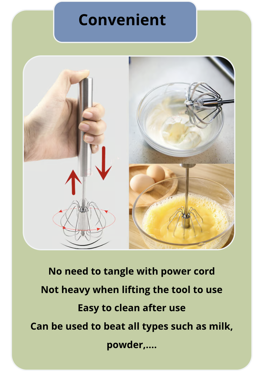 Manual❣️Stainless Steel Hand Egg Beater
