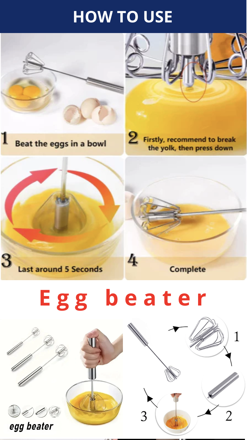 Manual❣️Stainless Steel Hand Egg Beater